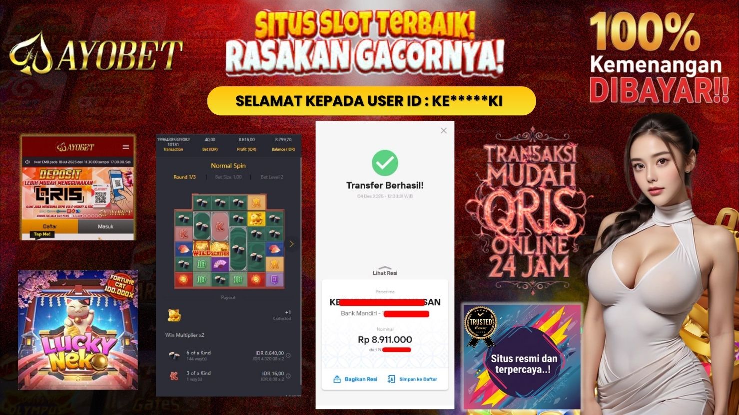 AYOBET JACKPOT SLOT LUCKY NEKO